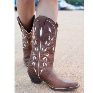 Ariat Sonora Snip Toe Leather Cowgirl Boots